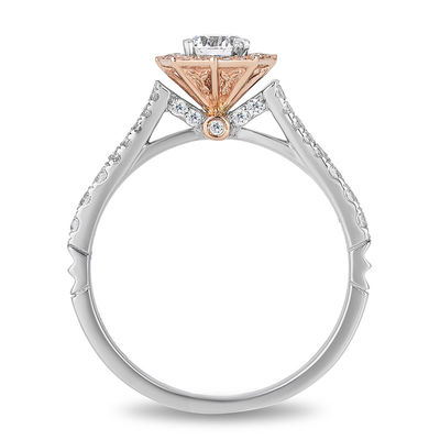 Enchanted Disney Mulan 0.75 CT. T.W. Diamond Frame Engagement Ring in 14K Two-Tone Gold