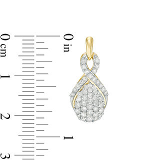 0.95 CT. T.W. Composite Diamond Pear-Shaped Drop Earrings in 10K Gold