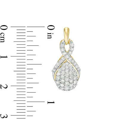 0.95 CT. T.W. Composite Diamond Pear-Shaped Drop Earrings in 10K Gold