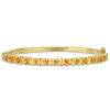 Thumbnail Image 0 of Sideways Oval Citrine Line Bangle in Sterling Silver with Yellow Rhodium