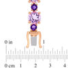 Thumbnail Image 2 of Alternating Amethyst Bracelet in Sterling Silver with Rose Rhodium - 7.25"