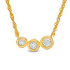Thumbnail Image 0 of 0.05 CT. T.W. Diamond Graduating Circles Necklace in 10K Gold