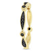 0.24 CT. T.W. Black Diamond Alternating Marquise and Round Vintage-Style Stackable Band in 10K Gold