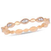 Thumbnail Image 0 of 0.09 CT. T.W. Diamond Alternating Marquise Vintage-Style Stackable Band in 10K Rose Gold