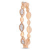 Thumbnail Image 2 of 0.09 CT. T.W. Diamond Alternating Marquise Vintage-Style Stackable Band in 10K Rose Gold