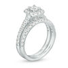 CT. T.W. Diamond Cushion Frame Bridal Set in 14K White Gold