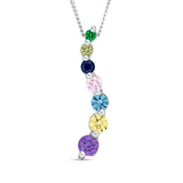 Mother's Journey Birthstone Family Pendant (2-7 Stones)