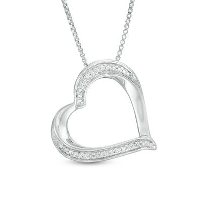 Lab-Created Opal and 0.04 CT. T.W. Diamond Double Heart Frame Three-in-One Pendant in Sterling Silver and 10K Rose Gold