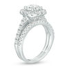 2.00 CT. T.W. Diamond Cushion Frame Bridal Set in 14K White Gold