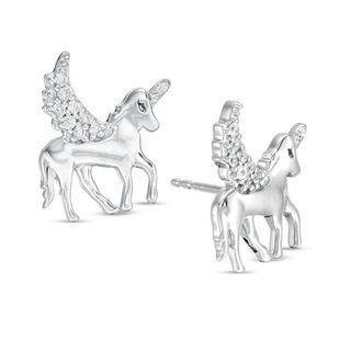 Jeulia Dreams Come Ture Unicorn Sterling Silver Earrings  Unicorn jewelry,  Silver earrings online, Unicorn earrings