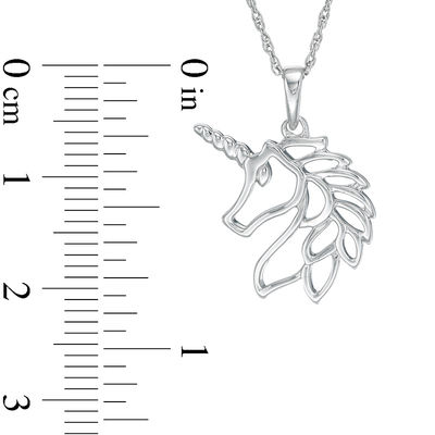 Unicorn Silhouette Pendant in Sterling Silver