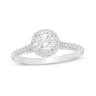 Celebration Canadian Ideal 1.00 CT. T.W. Certified Diamond Frame Engagement Ring in 14K White Gold (I/I1)