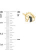 Thumbnail Image 1 of 0.066 CT. T.W. Black Diamond Profile Unicorn Head Earrings in Sterling Silver with 14K Gold Plate