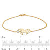 Diamond Accent Unicorn Bracelet in Sterling Silver with 14K Gold Plate -7.5"