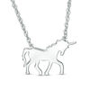 Thumbnail Image 0 of Unicorn Necklace in Sterling Silver - 17.5"