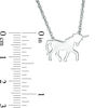 Thumbnail Image 1 of Unicorn Necklace in Sterling Silver - 17.5"
