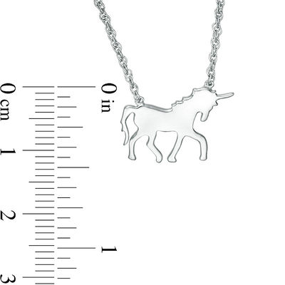 Unicorn Necklace in Sterling Silver - 17.5"