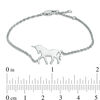 Prancing Unicorn Bracelet in Sterling Silver - 7.5"