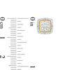 Thumbnail Image 3 of 0.25 CT. T.W. Composite Diamond Cushion Frame Vintage-Style Stud Earrings in 10K Gold