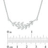 0.04 CT. T.W. Diamond Bypass Vines Necklace in Sterling Silver - 16.7"