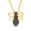 Thumbnail Image 0 of 0.117 CT. T.W. Black Diamond Bumblebee Pendant in 10K Gold