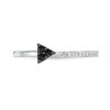 Thumbnail Image 2 of Black Spinel and Diamond Accent Triangle Open Shank Ring in Sterling Silver