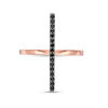 Thumbnail Image 3 of Black Spinel Stick Ring in Sterling Silver with 14K Rose Gold Plate