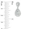 0.58 CT. T.W. Diamond Frame Teardrop Earrings in 10K White Gold