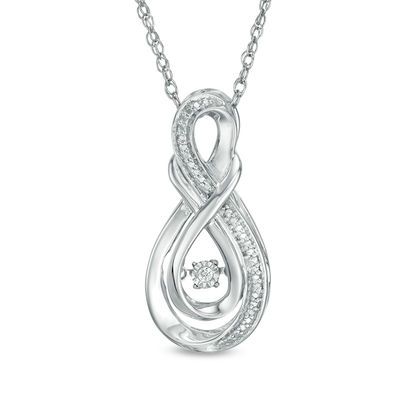 Unstoppable Love™ Diamond Accent Layered Infinity Pendant in Sterling Silver