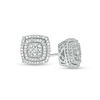 0.37 CT. T.W. Composite Diamond Double Cushion Frame Stud Earrings in 10K Gold