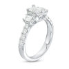 1.50 CT. T.W. Certified Emerald-Cut Diamond Past Present Future® Engagement Ring in 14K White Gold (I/SI2)