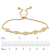 0.18 CT. T.W. Diamond Wave Bolo Bracelet in 10K Gold - 9.5"