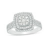 Thumbnail Image 1 of 0.37 CT. T.W. Diamond Double Cushion Frame Ring in 10K White Gold