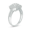 Thumbnail Image 3 of 0.37 CT. T.W. Diamond Double Cushion Frame Ring in 10K White Gold