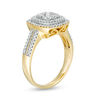 0.37 CT. T.W. Diamond Double Cushion Frame Ring in 10K Gold