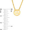 Smiley Face with Heart-Eyes Necklace in Sterling Silver with 14K Gold Plate