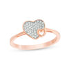 0.116 CT. T.W. Composite Diamond Heart-Shaped Ring in 10K Rose Gold