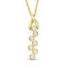 0.115 CT. T.W. Diamond Twist Bezel-Set Scatter Pendant in 10K Gold