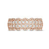 0.95 CT. T.W. Diamond Double Row Scallop-Edge Band in 10K Rose Gold