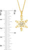 0.065 CT. T.W. Diamond Snowflake Pendant in 10K Gold