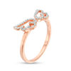 Thumbnail Image 1 of 0.145 CT. T.W. Diamond Open Wings Ring in 10K Rose Gold