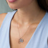 Diamond Accent Cut-Out Cat Rectangle and "I Heart CATS" Disc Pendant in Sterling Silver and 14K Rose Gold Plate