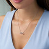 Diamond Accent "I Heart CATS" Necklace in Sterling Silver and 10K Rose Gold - 17.5"