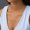 Thumbnail Image 1 of 0.23 CT. T.W. Diamond Twist Open Circle Necklace in Sterling Silver