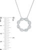 Thumbnail Image 2 of 0.23 CT. T.W. Diamond Twist Open Circle Necklace in Sterling Silver