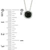 Thumbnail Image 1 of 0.45 CT. Black Diamond Solitaire Bezel-Set Pendant in 10K White Gold