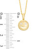 Diamond Accent Smiley Face Pendant in Sterling Silver with 14K Gold Plate