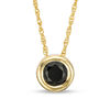 Thumbnail Image 0 of 0.45 CT. Black Diamond Solitaire Bezel-Set Pendant in 10K Gold