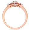 Thumbnail Image 3 of 0.17 CT. T.W. Composite Diamond Heart-Sides Vintage-Style Promise Ring in 10K Rose Gold