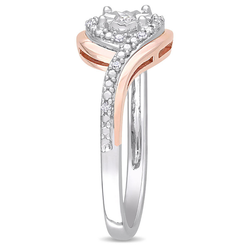 0.10 CT. T.W. Diamond Bypass Promise Ring in 10K Two-Tone Gold|Peoples Jewellers
